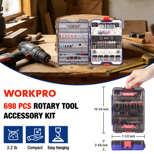 Workpro 698pcs rotary tool - 698pcs,